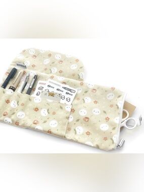 The Coffee Monsterz Co (TCMC) Emoti Floral Canvas Stationary Pen/Pencil Pouch